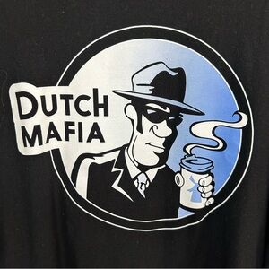 Dutch Bros Men’s LARGE+XL Black “Dutch Mafia”  VINTAGE Oversized DB 1992 RARE
